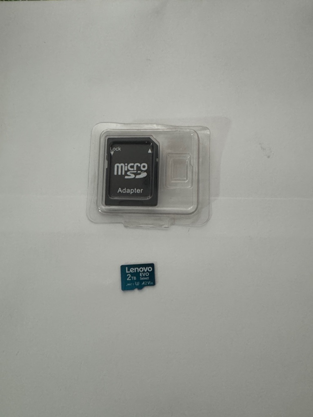 Lenovo Blue 2TB EVO microSD Card with Black Adapter